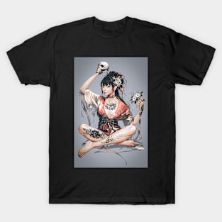 Geisha and skull 6604 T-Shirt